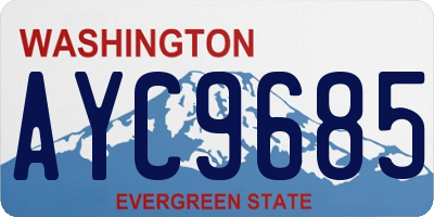 WA license plate AYC9685