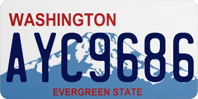 WA license plate AYC9686
