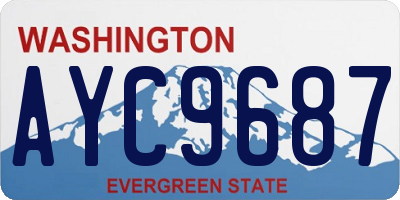 WA license plate AYC9687