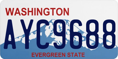 WA license plate AYC9688