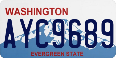 WA license plate AYC9689