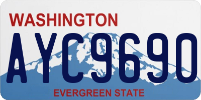 WA license plate AYC9690