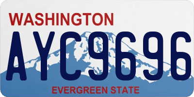 WA license plate AYC9696