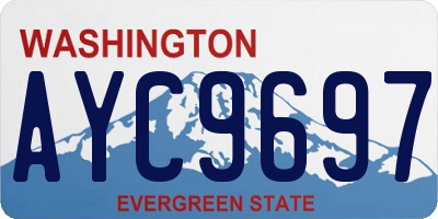 WA license plate AYC9697