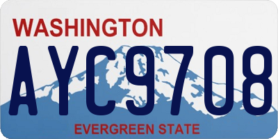 WA license plate AYC9708