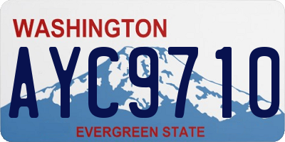 WA license plate AYC9710