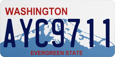 WA license plate AYC9711