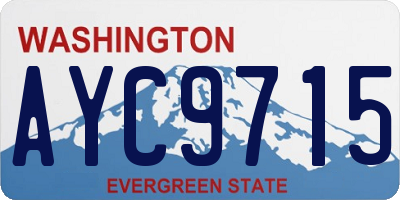 WA license plate AYC9715