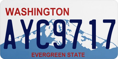 WA license plate AYC9717