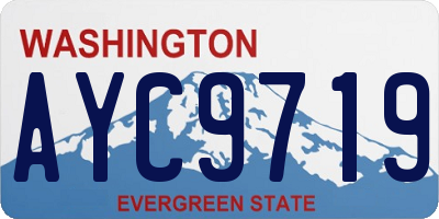 WA license plate AYC9719