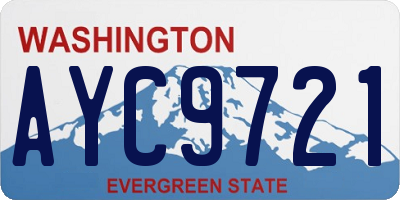 WA license plate AYC9721