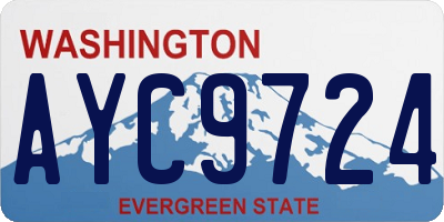 WA license plate AYC9724