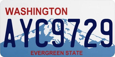 WA license plate AYC9729