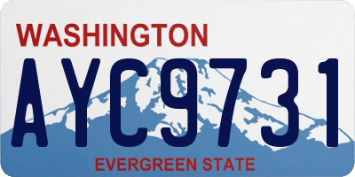 WA license plate AYC9731
