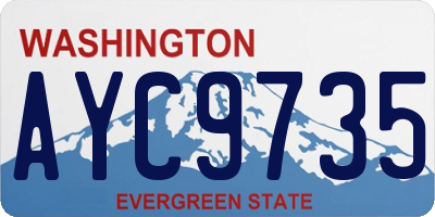WA license plate AYC9735
