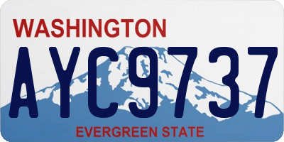 WA license plate AYC9737