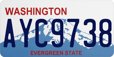 WA license plate AYC9738