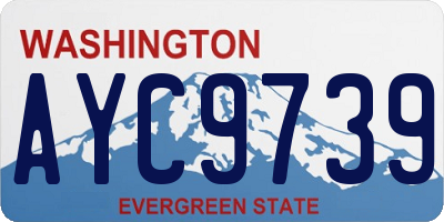 WA license plate AYC9739