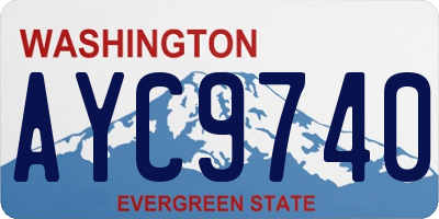 WA license plate AYC9740