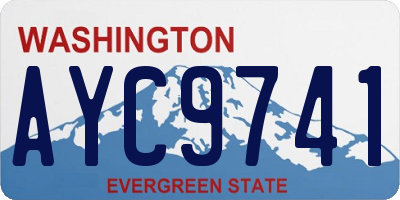 WA license plate AYC9741