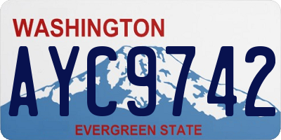 WA license plate AYC9742