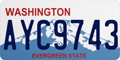 WA license plate AYC9743