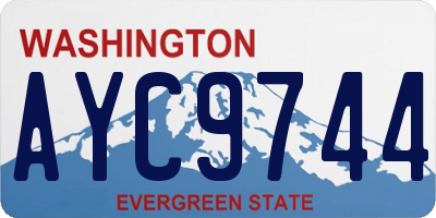 WA license plate AYC9744