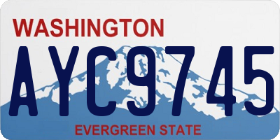 WA license plate AYC9745