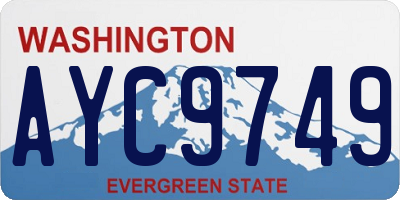 WA license plate AYC9749