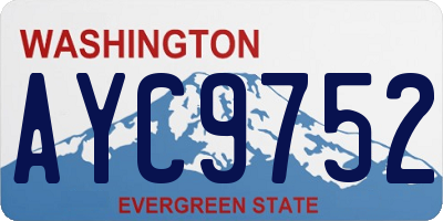 WA license plate AYC9752