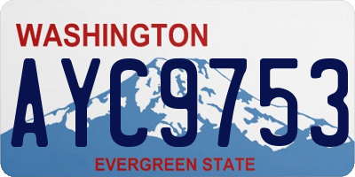 WA license plate AYC9753
