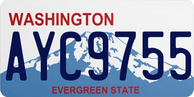 WA license plate AYC9755