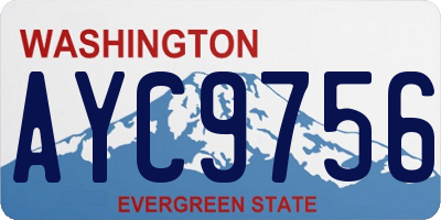 WA license plate AYC9756