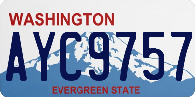 WA license plate AYC9757