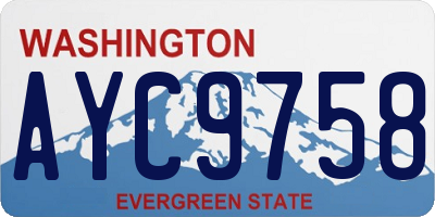 WA license plate AYC9758