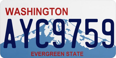 WA license plate AYC9759