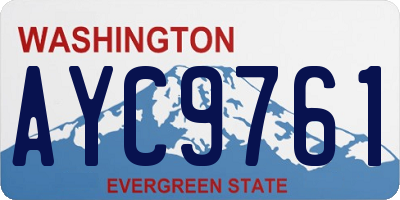 WA license plate AYC9761
