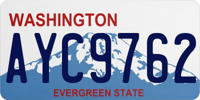 WA license plate AYC9762