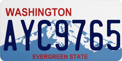 WA license plate AYC9765