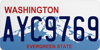 WA license plate AYC9769