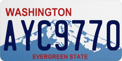 WA license plate AYC9770