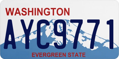 WA license plate AYC9771