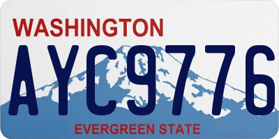 WA license plate AYC9776