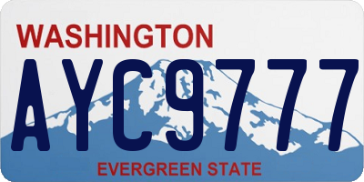 WA license plate AYC9777