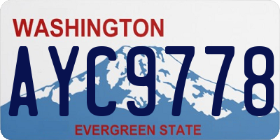 WA license plate AYC9778