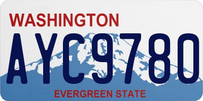 WA license plate AYC9780