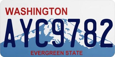 WA license plate AYC9782