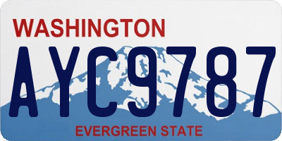 WA license plate AYC9787