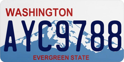 WA license plate AYC9788