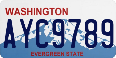 WA license plate AYC9789